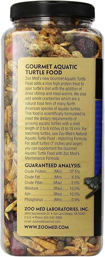 Zoo Med Gourmet Aquatic Turtle Food 11 oz - Pack of 2