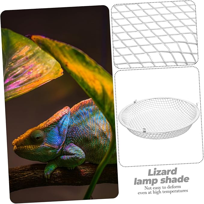 INOOMP Reptile Heat Lamp Cover Protective Scalding Lampshade for Reptile Tanks Easy to Install Accessory Prevents Burns for Lizards Snakes and Pets
