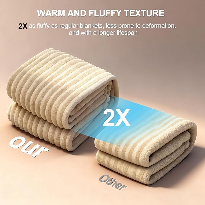 AIPERRO Waterproof Dog Blanket for Large Dogs, Washable Soft Puppy Cat Blanket Flannel Cotton Velour for Sofa Couch Protector, Comfort & Security Reversible Bed Protection for Pet, 40"X50", Khaki