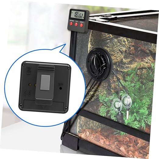 GALPADA 2sets Digital Thermometer Hygrometer for Reptile Tanks Indoor Temperature and Humidity Monitor Jumbo Display Suitable for Lizard and Snake Habitats