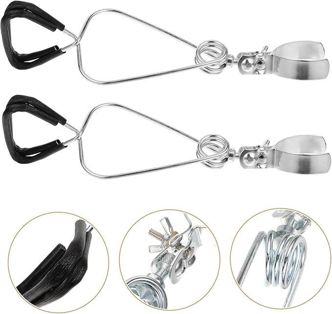 LIOOBO 2pcs Adjustable Reptile Light Clamp Heat Lamp Clamp for Turtle Tank Light Holder for Bearded Dragon