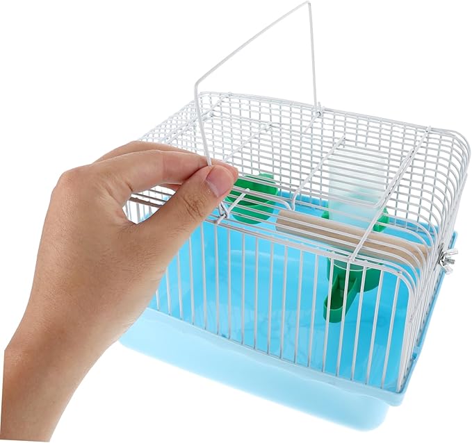 VICASKY Parrot Travel Cage: Portable Bird Carrier with Water Dispenser Birdcage with Perch Feeding Bowl for Small Bird Like Parakeets Lovebird