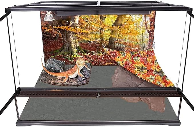 Reptile Carpet Terrarium Liner Bedding Substrate Sand Mat for Cage Lizard Bearded Dragon Gecko Snake Tortoise 48" x 18" (Grey)