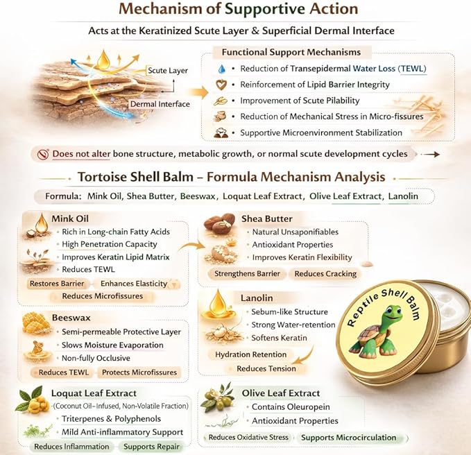 2.6 Oz Tortoise Shell Balm – Professional Dry, Cracked & Dull Shell Care Ointment & Conditioner for Sulcata, Russian & Hermann Tortoises – Natural Wax & Lanolin Formula