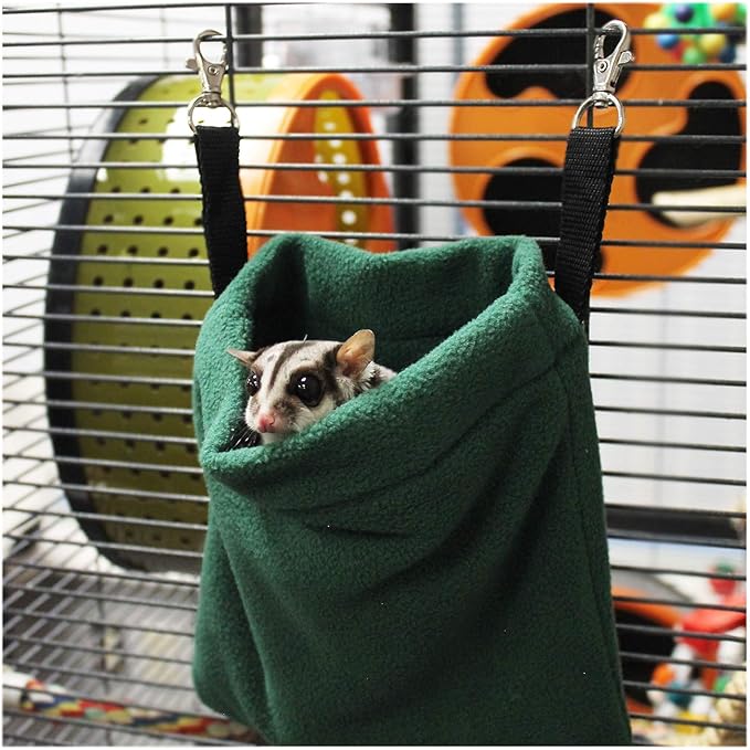 Exotic Nutrition Forest Pouch Set - Hammocks and Bedding for Sugar Gliders, Rats, Ferrets, Chinchillas, Squirrels, Marmosets, Hamsters, Gerbils & Small Animals