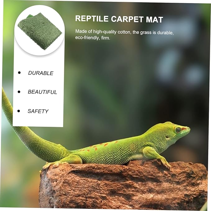 KESYOO 2Pcs Moss Mat for Reptiles Moisture Retaining Carpet Soft and Comfortable Habitat Pad for Lizards Snakes and Turtles Durable and Washable Reptile Substrate