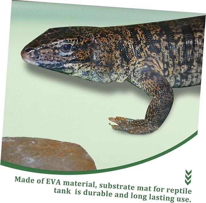 Reptile Carpet for Leopard Geckos Bearded Dragons Snakes Turtles Substrate Mat for Terrariums Non-Toxic Bedding Easy Clean Features
