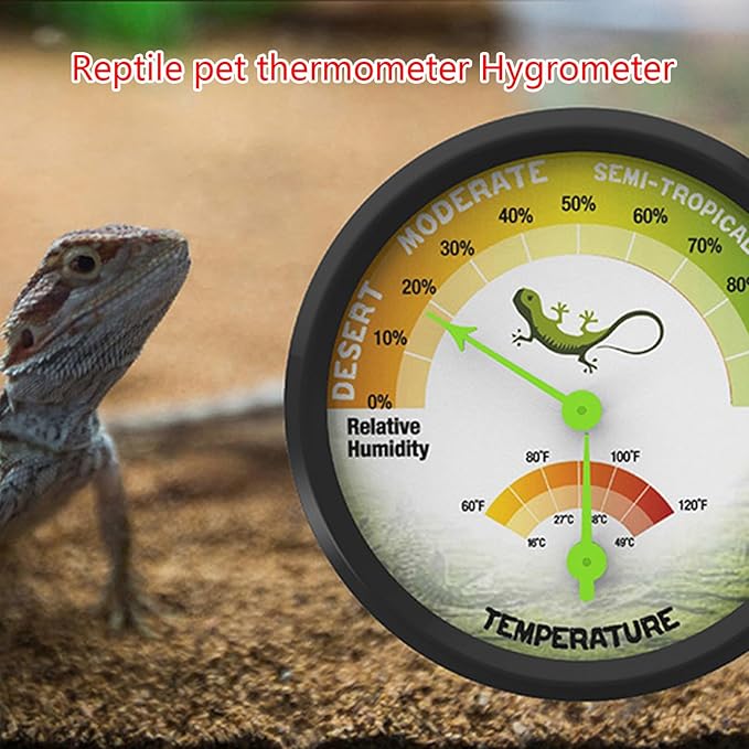 Meter,Pet Rearing Box Gauge Temperature Humidity Hygrometer High-Accuracy VivariumTank Supplies 1pc/2Pcs