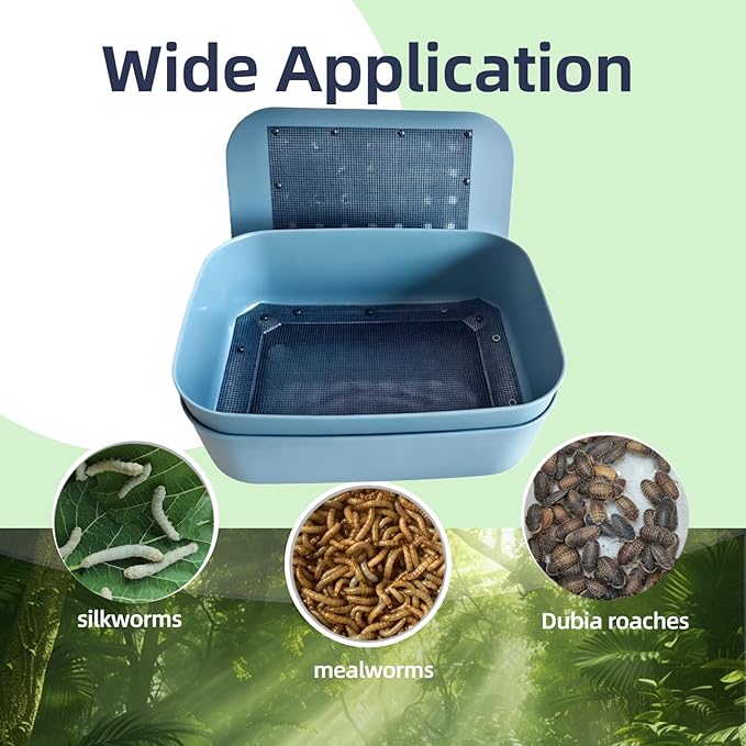 Mealworm Breeding Kit, Live Feeder Worm Farm for Reptiles, Bearded Dragons, Leopard Geckos, Birds & Chickens