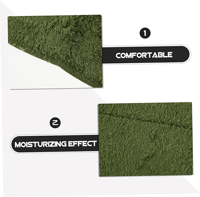 Reptile Carpet Mat for Bearded Dragon and Tortoise Washable Substrate Liner Moisture Retaining Bedding for Terrarium Easy to Clean Reusable Habitat Decor