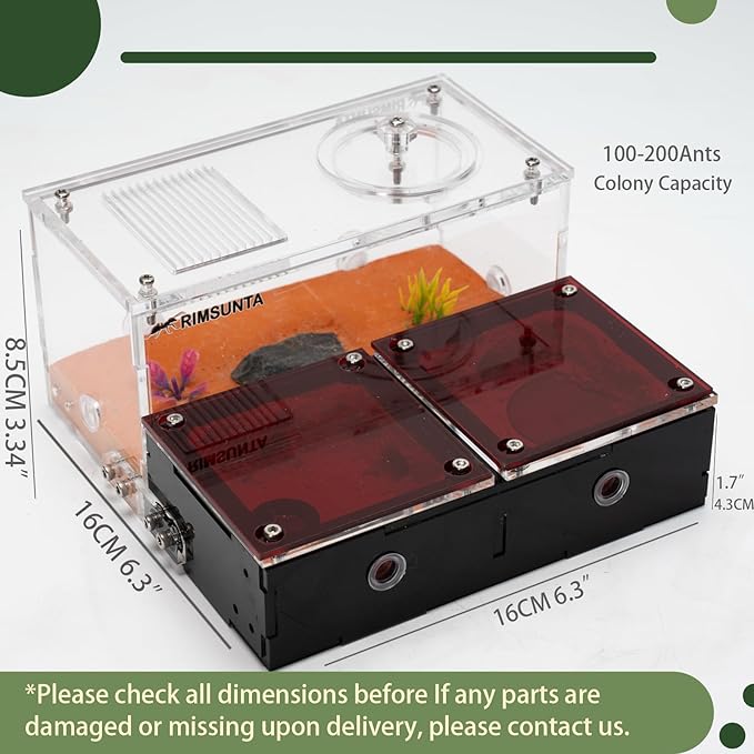 Terra Core Expandable Dual Chamber Formicarium Ant Nest with Starter Kit