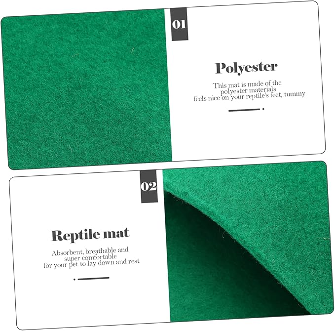Totority 2pcs Reptile Hideout Mats Absorbent Bedding for Tortoises Snakes and Other Reptiles Natural Environment Simulating