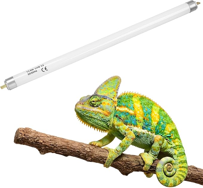 T5 HO UVB 5.0 Reptile Replacement Tube, 8W 12 in Linear Fluorescent Lamp, for Rainforest Reptiles