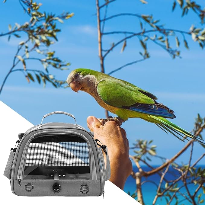 Parrot Travel Bag – Portable Single Shoulder Pet Carrier, Multi-Purpose Bird Bag | Lightweight Comfortable Design for Travel Yard Trips and Temporary Relocation
