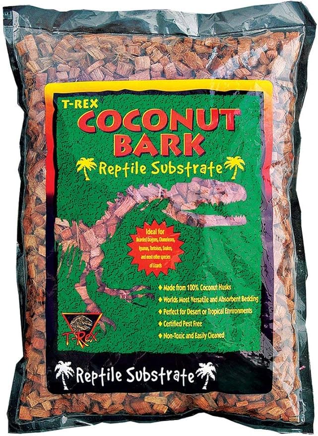 T-Rex Reptile Terrarium Substrate - Coconut Bark 4qt Bag (8qt)