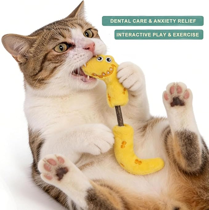 Interactive Catnip Toys for Indoor Cats, Silvervine Sticks for Cats & Cat Chew Rope Toy for Teeth Cleaning, Cat Crinkle Balls for Kitten Training and Play, Cat Toys Set for All Breeds 7Pack - Image 2