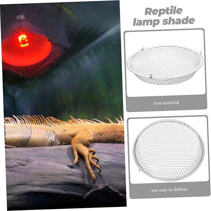 Reptile Heat Lamp Cover Mesh Shade Protector for Reptile Box Construction for Efficient Heat Dissipation Lizards Snakes and Turtles