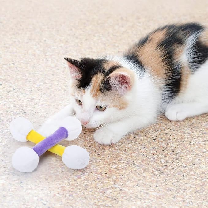 CiyvoLyeen Plush Cotton Swab Catnip Toys for Indoor Cats 6 Pack - Image 7