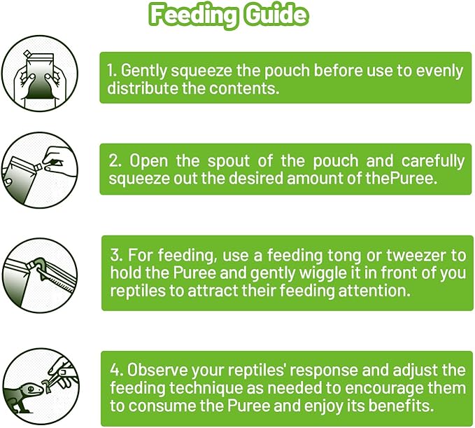 Gecko Food Insect Puree, Silkworm Paste Reptile Food Made with Fresh Insects