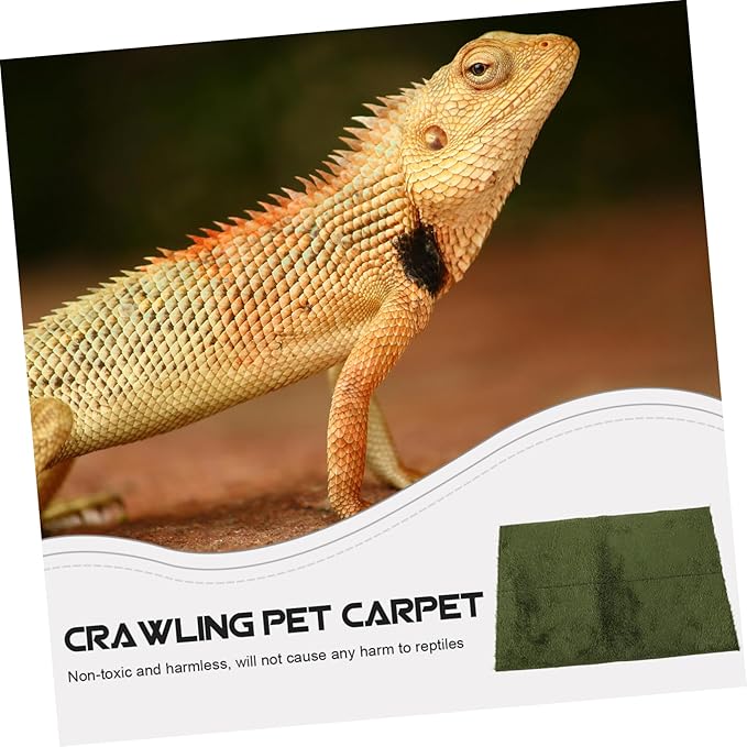LIOOBO Reptile Carpet Fiber Pet Mat Easy Clean Rinse l for Bearded Dragon Lizard Turtle Snake Pet Supplies