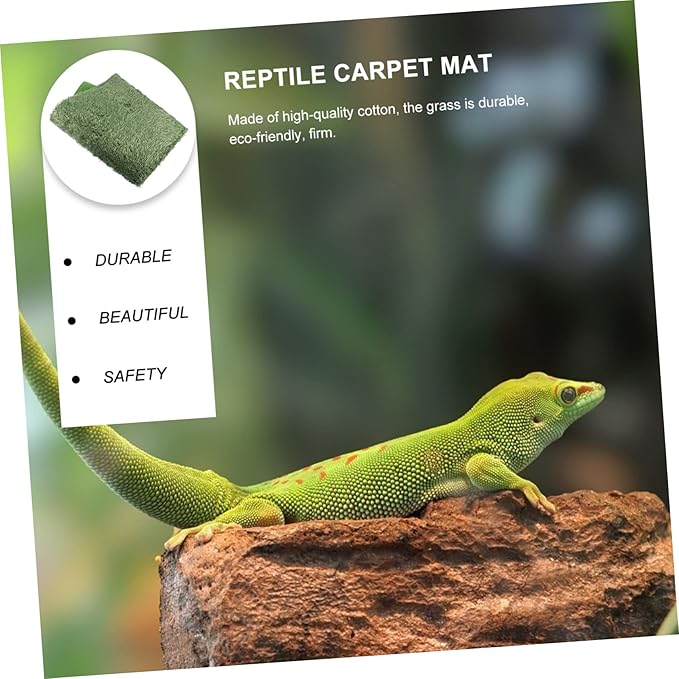 UPKOCH 2pcs Moss Reptile Carpet Mats for Turtle Bedding Reptile Tank Substrate Dry Breathable Pet Mat