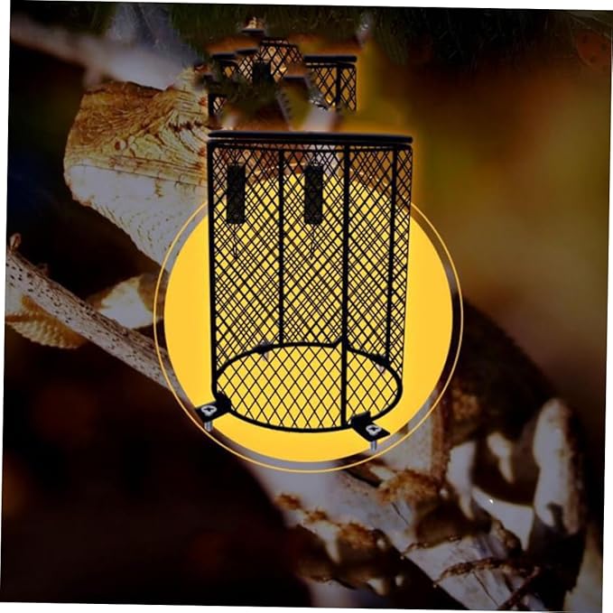 Mikikit Reptile Lampshade Cover Heat Resistant Lampshade for Heater Fluorescent Light Night Light Reptile Supplies