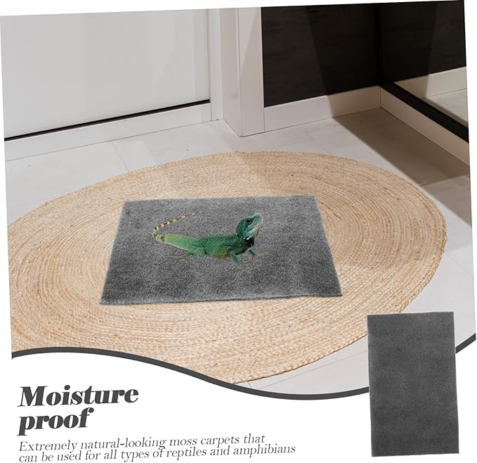 POPETPOP 2pcs Reptile Carpet Reptiles Reptile Mat Spider Sphagnum Turtle Tank Accessories Snake Reptile Terrarium Reptile Liner Leopard Rug Tortoise Supplies Enclosure Polyester