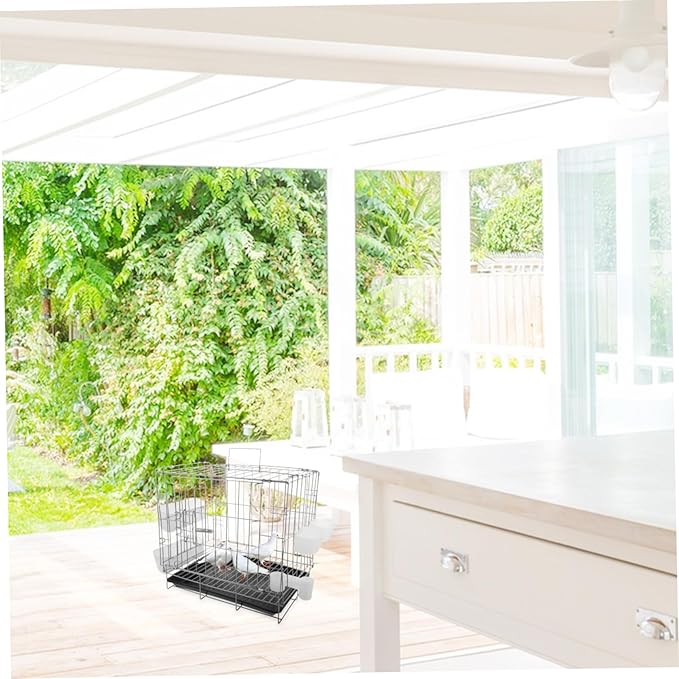 Toyvian Pigeon Cage with Lock Tray for Breeding and Pairing Portable Bird Crate for Homing Pigeons Parrots and Canaries Easy to Clean and Secure Design