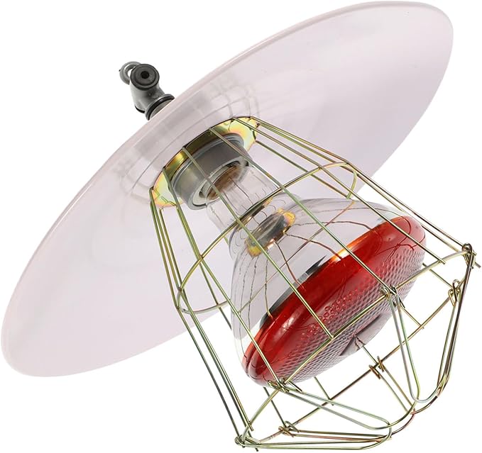 Hemoton Convenient Heating Lamp for Livestock and Reptiles High-Temperature Resistant Easy to Use Ceramic Light with Protective Net Structure for Chickens Ducks Dogs and More