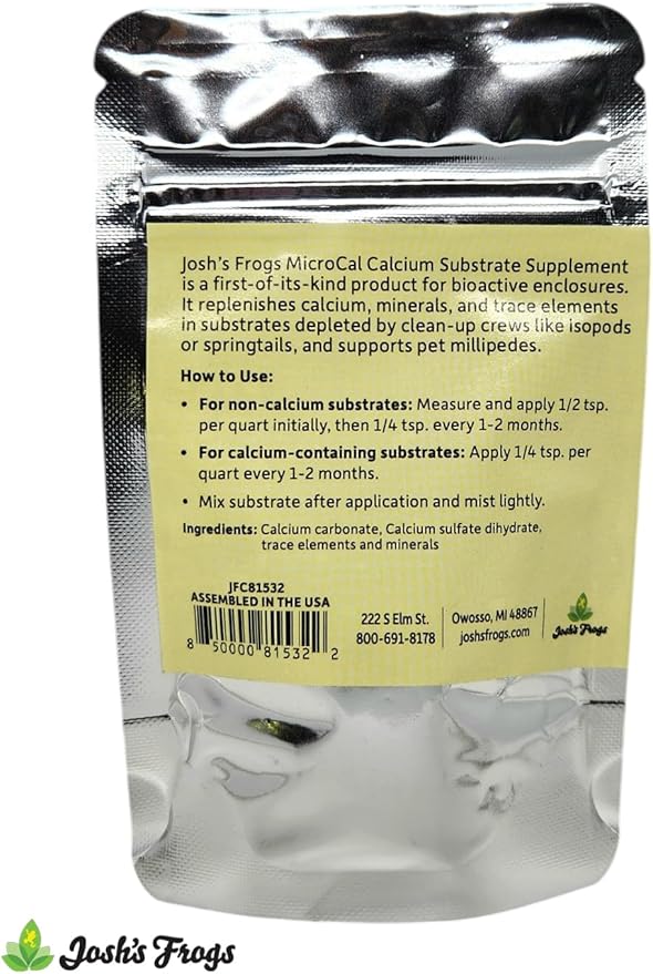 Josh's Frogs MicroCal Calcium Additive for Invertebrates, Soils and Substrates (.75 oz)