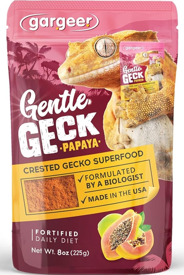 Gargeer 8oz Complete Crested Gecko Food Diet. Premium Ingredients Mix, Ready to Use Freshly Made Powder. Unique Superfood Formula, Developed & Made in The USA. Enjoy!