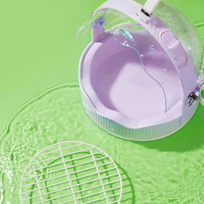 Small Pet Carrier Cage Portable Carrier Cage Outdoor Traveling Bird Cage with 60ml Water Bottle& Station Frame