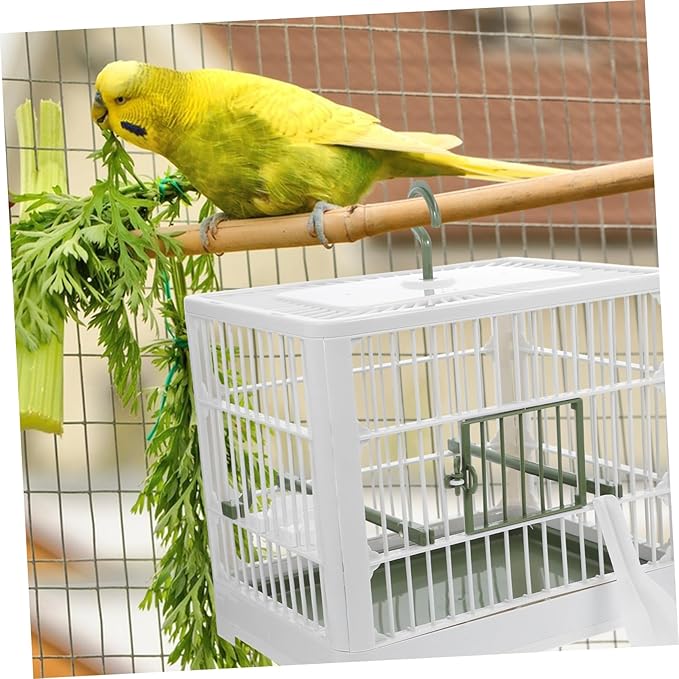 YARNOW Foldable Bird Cage Carrier with Stand Portable Travel Cage for Parakeets Cockatiels and Small Birds Lightweight and Convenient for Outdoor Adventures