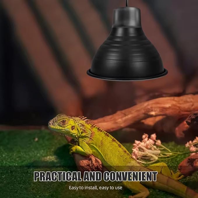 Baoblaze Reptile Dome Lamp Cover Lampshade Aluminum Accessories Replace Parts Light Shade for Turtles Bearded Dragon Reptile Terrarium, 5.5in