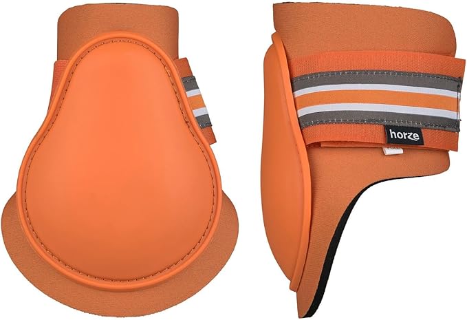 HORZE Adepto Fetlock Boots - Coral Gold - Pony