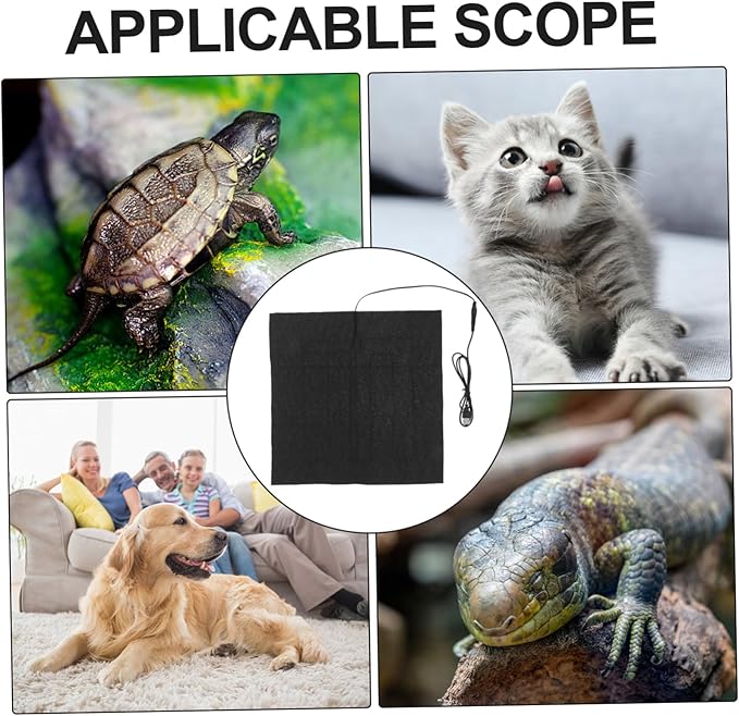 VANZACK Reptile Hide Heat Lamp Pet Electric Heating Pad Reptile Tank Accessories