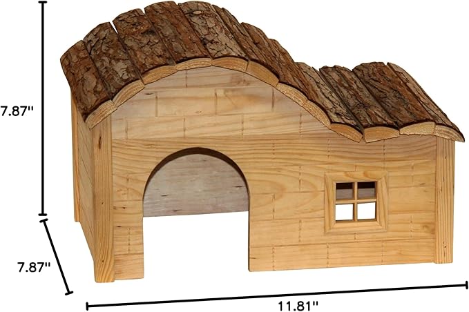 Kerbl Nature Plus House with Gently Curved Roof, Brown, 30 x 20 x 20 cm