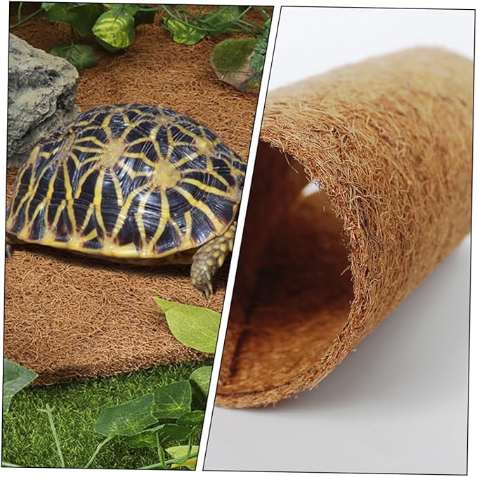 BESPORTBLE Coconut Fiber Lizard Snake Turtle Bedding Reptile Carpet Mat for Tank Insulating Pad Accessories