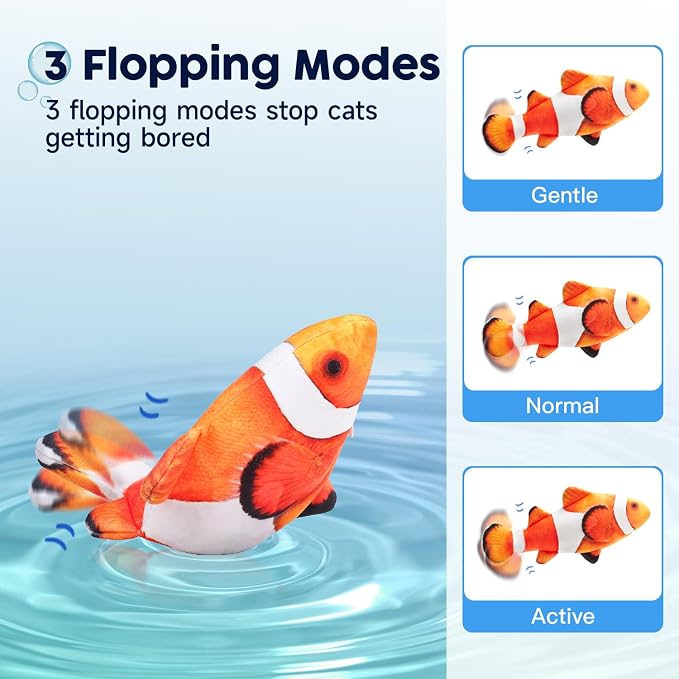 Potaroma Cat Toys Flopping Fish with SilverVine and Catnip - Image 3