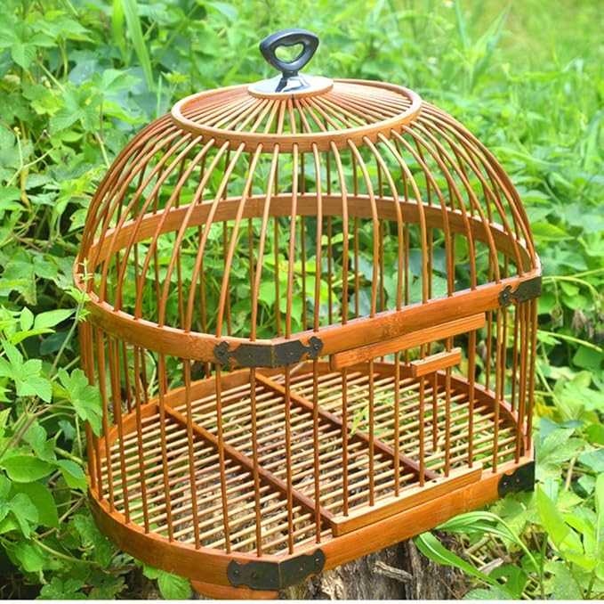 Birdcage Portable Small Sized Bird Carrier, Lightweight Travel Cage, Hanging Bird Cage for Small Parrot Cockatiel Bird Cage