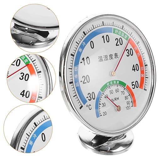 Reptile Temperature Gauge Humidity Hygrometer Thermohygrometer Dial for Terrariums Easy to Read Space Saving Design