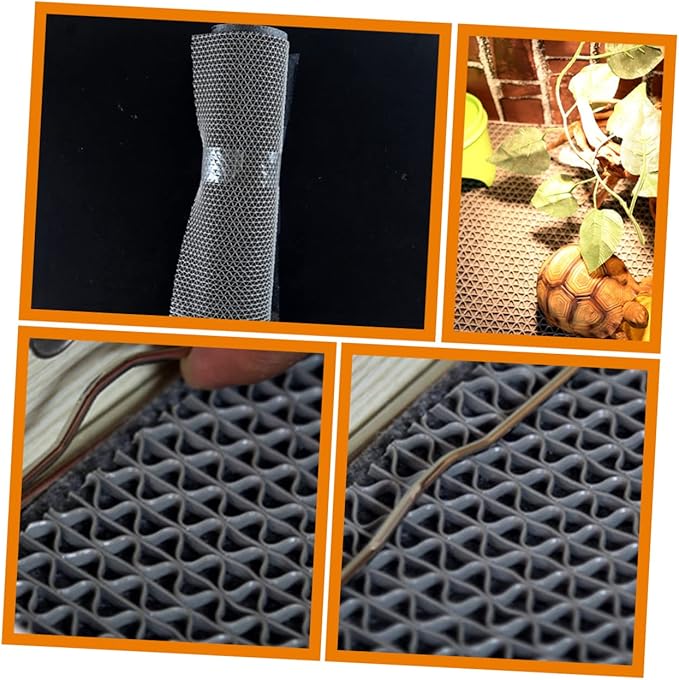 Kisangel 3-in-1 Reptile Carpet Mat for Tortoise Lizard Cage Bedding Reusable Terrarium Liner for Snakes Soft PET Substrate Easy Clean Design