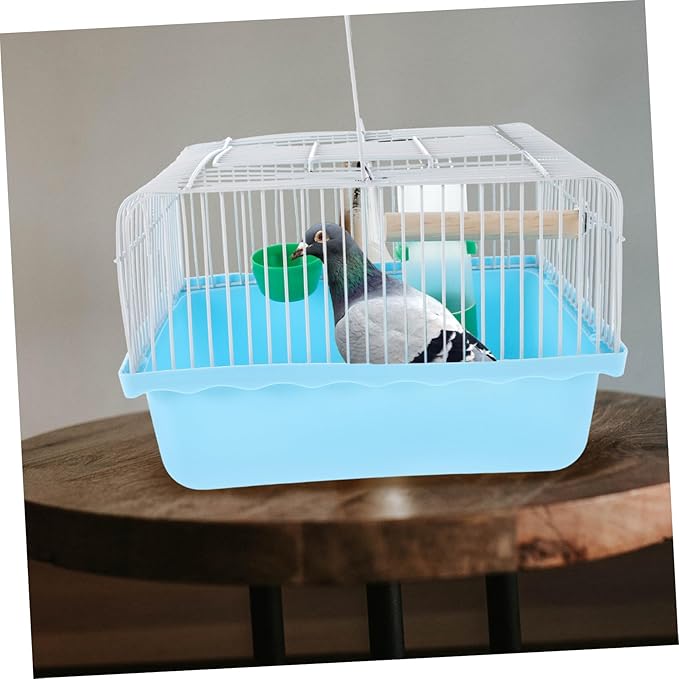 Portable Parakeet Carrier Cage: Small Bird Travel Cage with Water Dispenser Standing Perch and Food Tray for Parrots Conures Cockatiel and Lovebirds