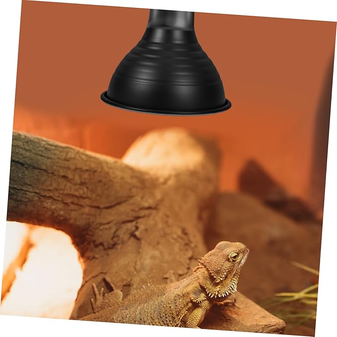 2pcs Reptile Heating Lamp Cover Insulated Reflector Design for Energy Efficiency Easy Installation for Tortoise Basking and Comfort Prevents Burns for Reptile Pets