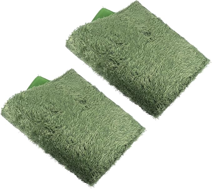 Totority 2pcs Reptile Habitat Cushion Moss Carpet Mat Simulation Substrate Liner Washable Reusable for Lizard Tortoise Frog Terrarium Bedding