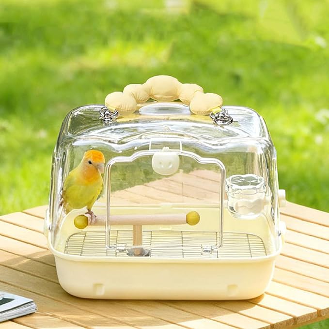 Bird Carrier: Transparent Travel For Parrots, Pet Transport Package With Transparent Ventilation, Safe Viewing Companion | Parakeets Cockatiels Parakeets S