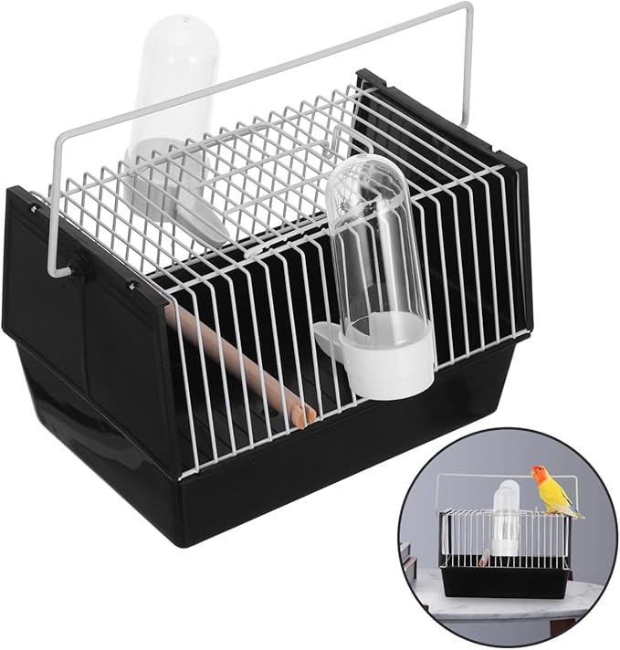 BESPORTBLE 1pc Portable Handheld Bird Cage for Parrots Cockatiels Travel Carrier Simple Handle Lightweight Design for Outdoor Use for Bird Transport and Outings