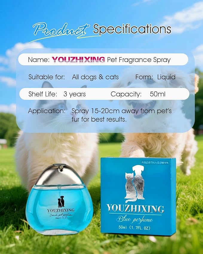 Professional Dog Perfume & Pet Cologne - Jasmine Green Tea - Safe if Licked, Long Lasting Water-Based Deodorizer for Dogs & Cats - 1.7oz Glass Bottle with Gift Box