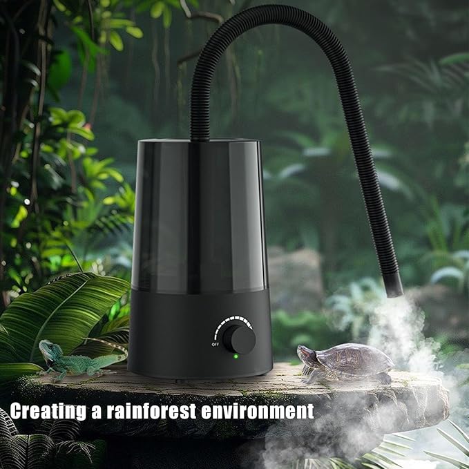 jzNchp-reptile humidifier fogger Dual Reptile Fogger & Plant Humidifier - 2.5L Tank Mister with Adjustable Nozzles, 11.8" H x 7" W for Reptile Tanks/Vivariums, Terrarium Plants Accessories