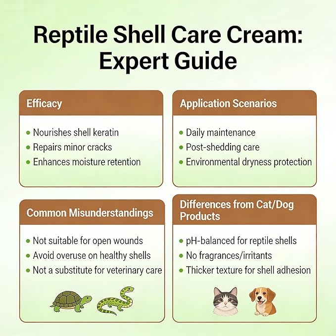 2Pcs Turtle Shell Balm, Reptile Shell Care Conditioner Moisturizer for Tortoise Lizard Reptiles, Essential Turtle Accessories, Skin Relief & Dryness Prevention for Tortoise, Lizard & All Reptiles